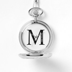 Personalized Monogram and Name Pocket Watch