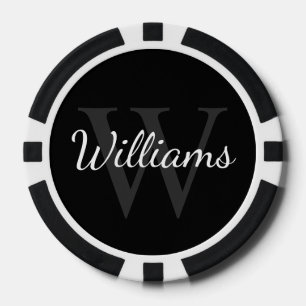 Personalized Monogram and Name Poker Chips