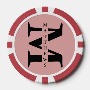 Personalized Monogram and Name Poker Chips