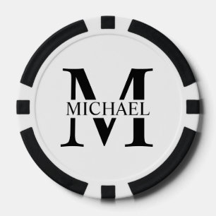 Personalized Monogram and Name Poker Chips