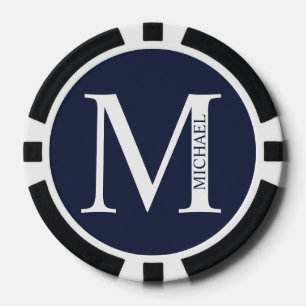 Personalized Monogram and Name Poker Chips