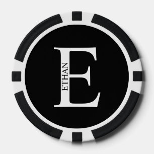 Personalized Monogram and Name Poker Chips