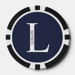 Personalized Monogram and Name Poker Chips