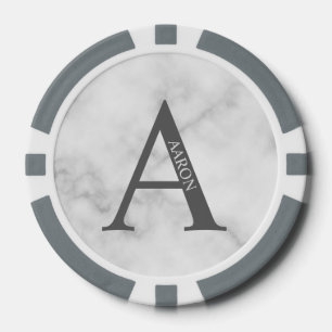 Personalized Monogram and Name Poker Chips