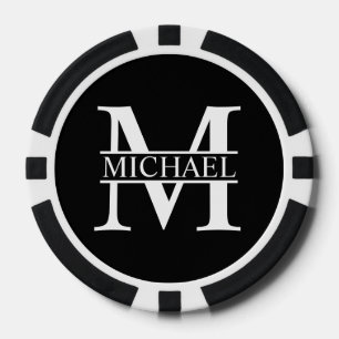 Personalized Monogram and Name Poker Chips