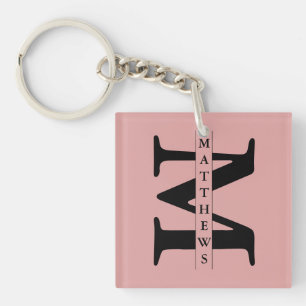 Personalized Monogram and Name Poker Keychain