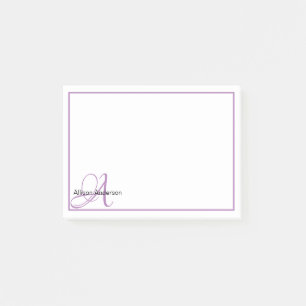 Personalized Monogram and name Post-it Notes