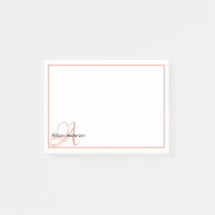 Personalized Monogram and name Post-it Notes