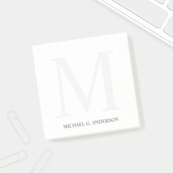 Personalized Monogram And Name Post-it Notes by manadesignco at Zazzle