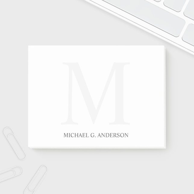 Personalized Monogram and Name Post-it Notes (Creator Uploaded)
