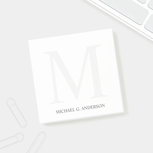 Personalized Monogram and Name Post_it Notes