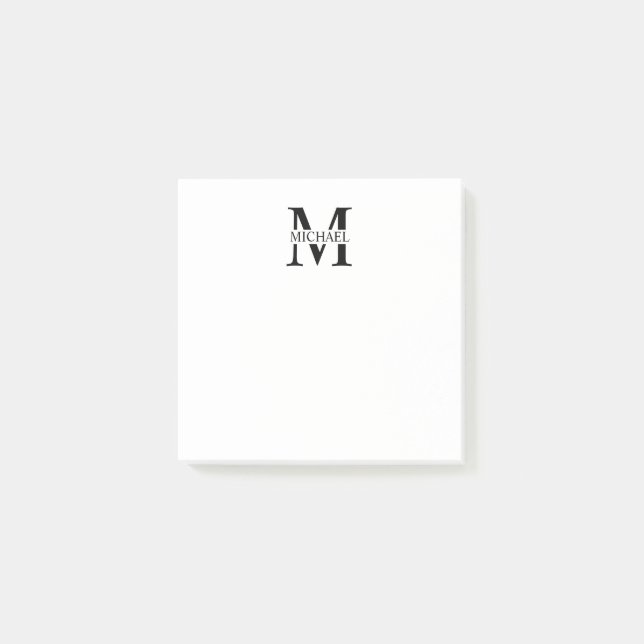 Personalized Monogram and Name Post-it Notes (Front)