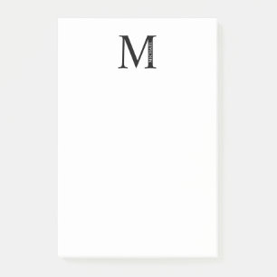 Personalized Monogram and Name Post-it Notes