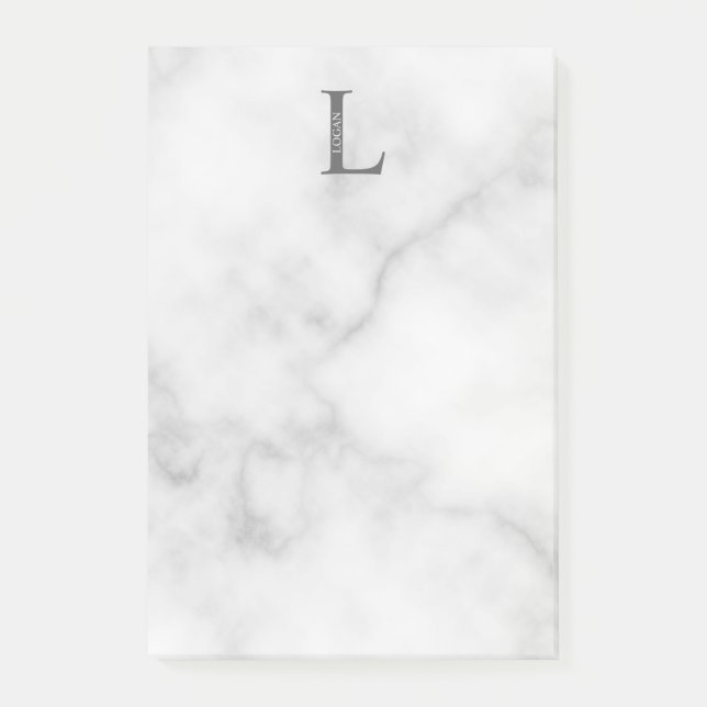 Personalized Monogram and Name Post-it Notes (Front)