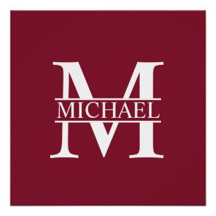 Personalized Monogram and Name Poster