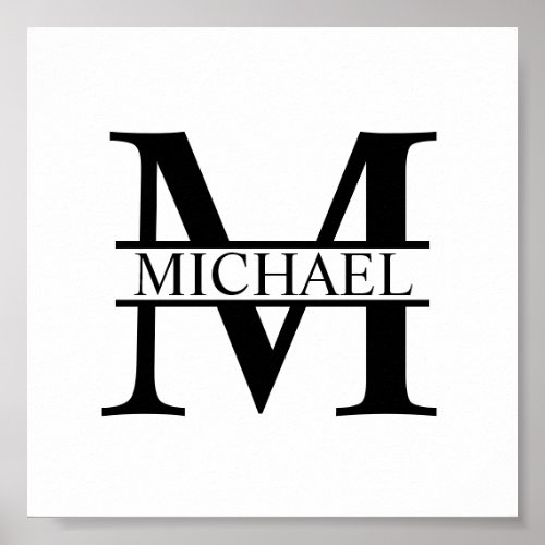 Personalized Monogram and Name Poster