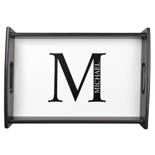 Personalized Monogram and Name Serving Tray (Front)