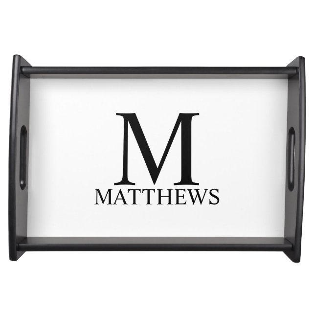 Personalized Monogram and Name Serving Tray (Front)