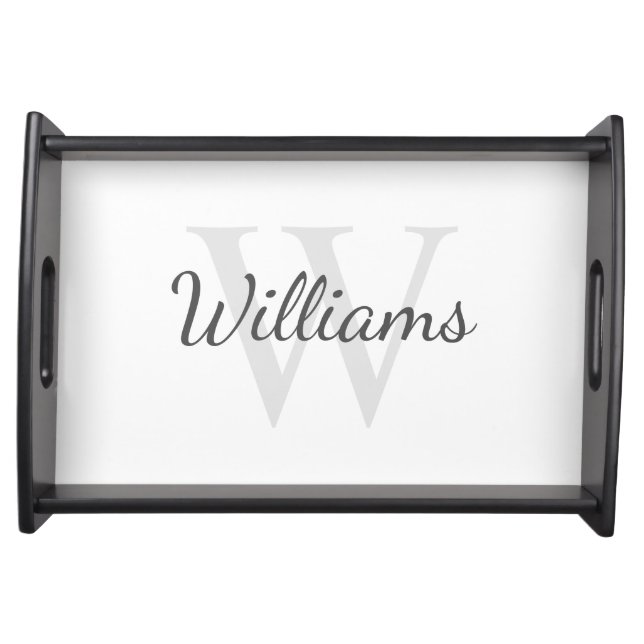 Personalized Monogram and Name Serving Tray (Front)