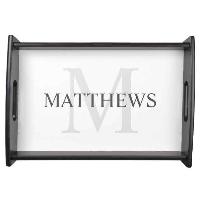 Personalized Monogram and Name Serving Tray (Front)