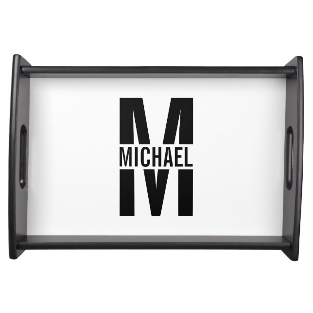 Personalized Monogram and Name Serving Tray (Front)