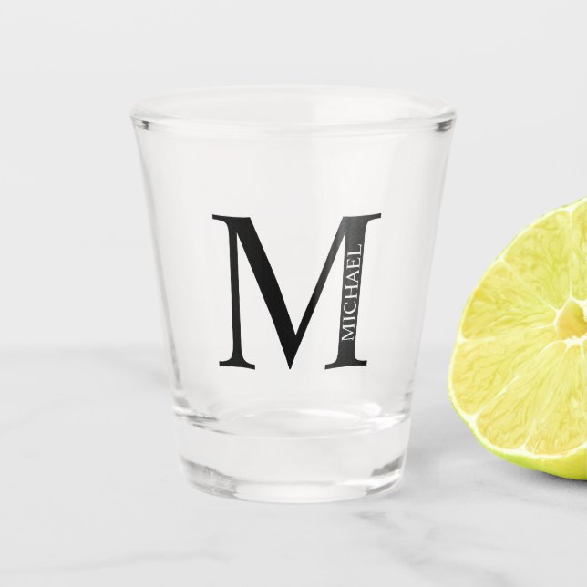 Personalized Monogram and Name Shot Glass (Front)