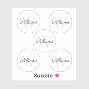 Personalized Monogram and Name Sticker