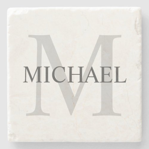 Personalized Monogram and Name Stone Coaster