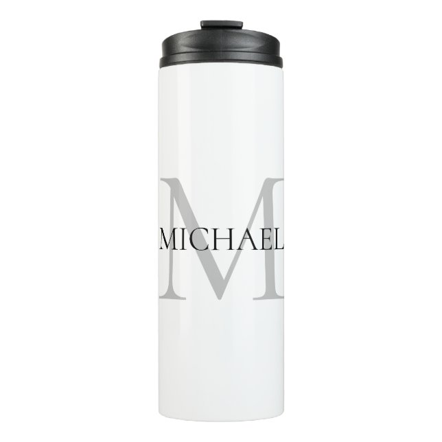 Personalized Monogram and Name Thermal Tumbler (Front)