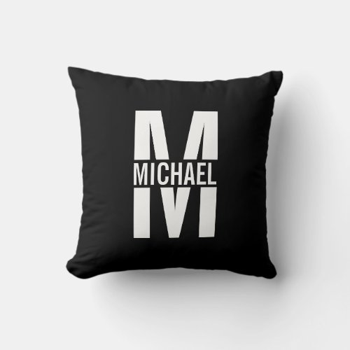 Personalized Monogram and Name Throw Pillow