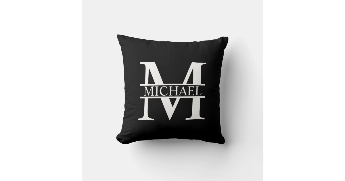 Personalized Monogram and Name Throw Pillow Zazzle