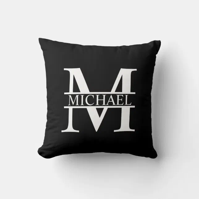 Personalized Monogram and Name Throw Pillow Zazzle
