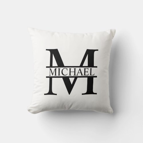 Personalized Monogram and Name Throw Pillow