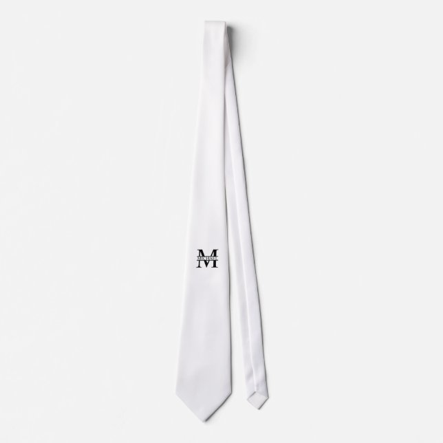 Personalized Monogram and Name Tie (Front)