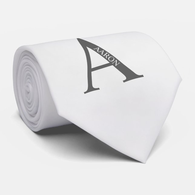 Personalized Monogram and Name Tie (Rolled)