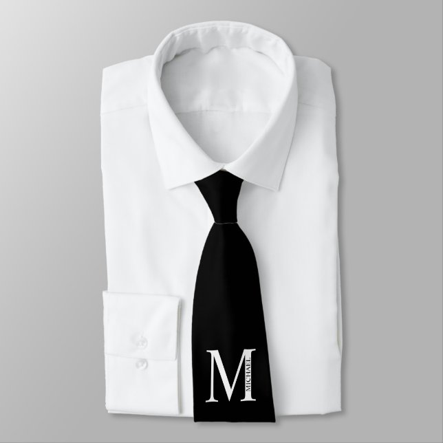 Personalized Monogram and Name Tie (Tied)