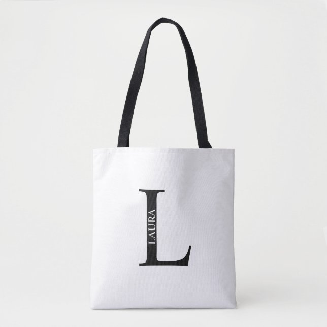 Personalized Monogram and Name Tote Bag (Front)
