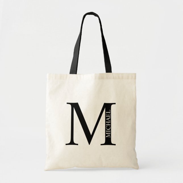 Personalized Monogram and Name Tote Bag (Front)