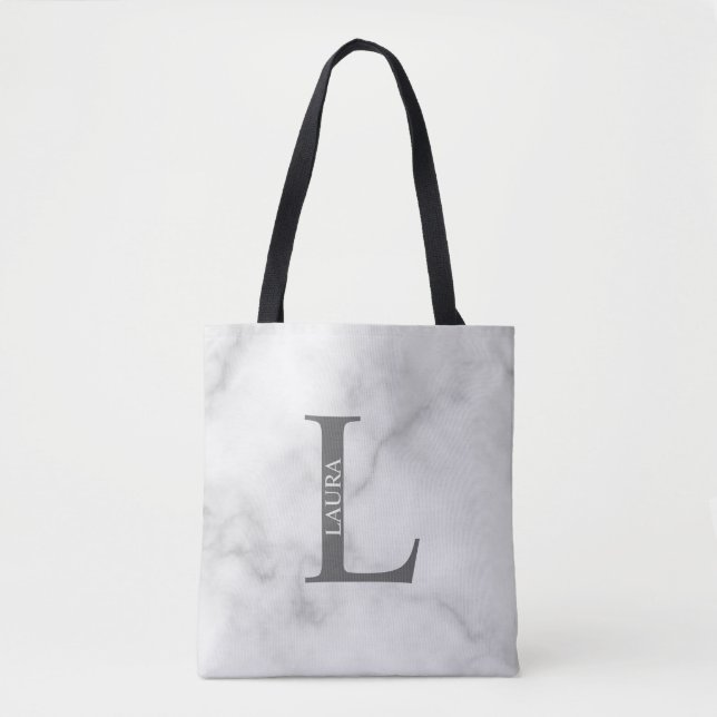 Personalized Monogram and Name Tote Bag (Front)