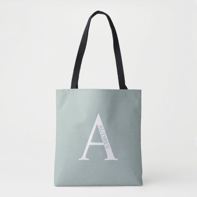 Personalized Monogram and Name Tote Bag (Front)