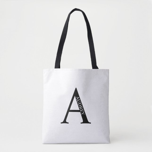 Personalized Monogram and Name Tote Bag (Front)