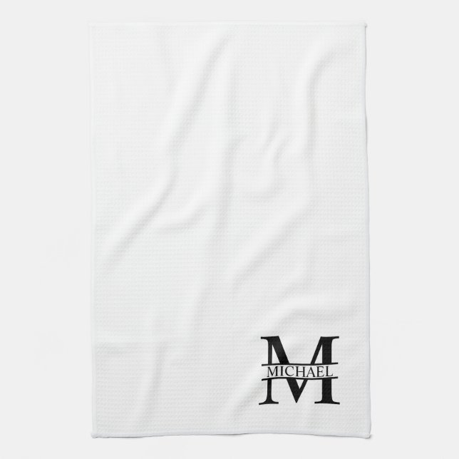 Personalized Monogram and Name Towel (Vertical)