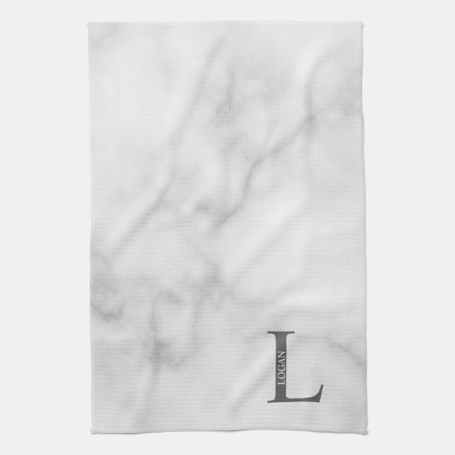 Personalized Monogram and Name Towel (Vertical)
