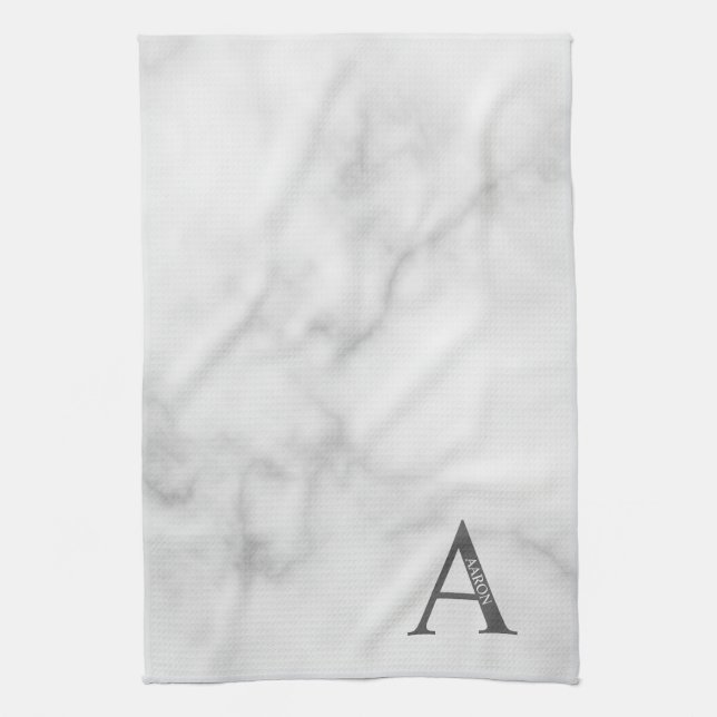 Personalized Monogram and Name Towel (Vertical)