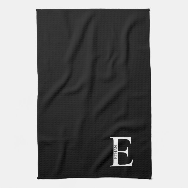 Personalized Monogram and Name Towel (Vertical)