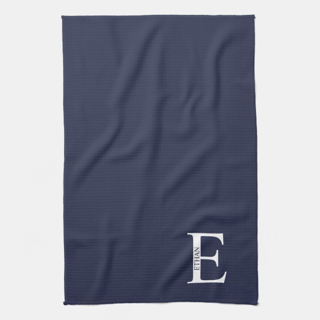 Personalized Monogram and Name Towel (Vertical)