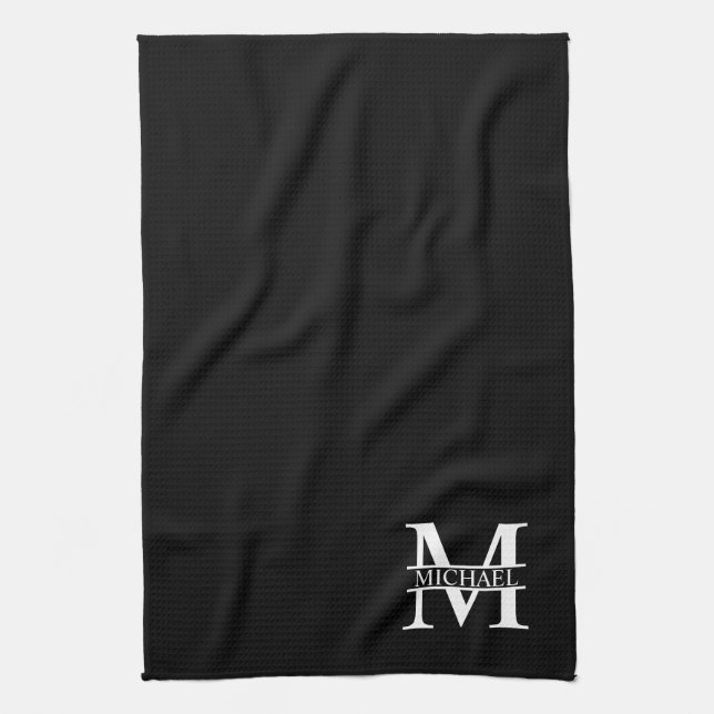 Personalized Monogram and Name Towel (Vertical)