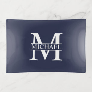Personalized Monogram and Name Trinket Tray