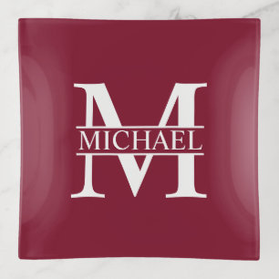 Personalized Monogram and Name Trinket Tray