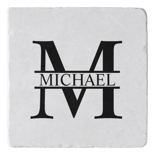 Personalized Monogram and Name Trivet (Front)